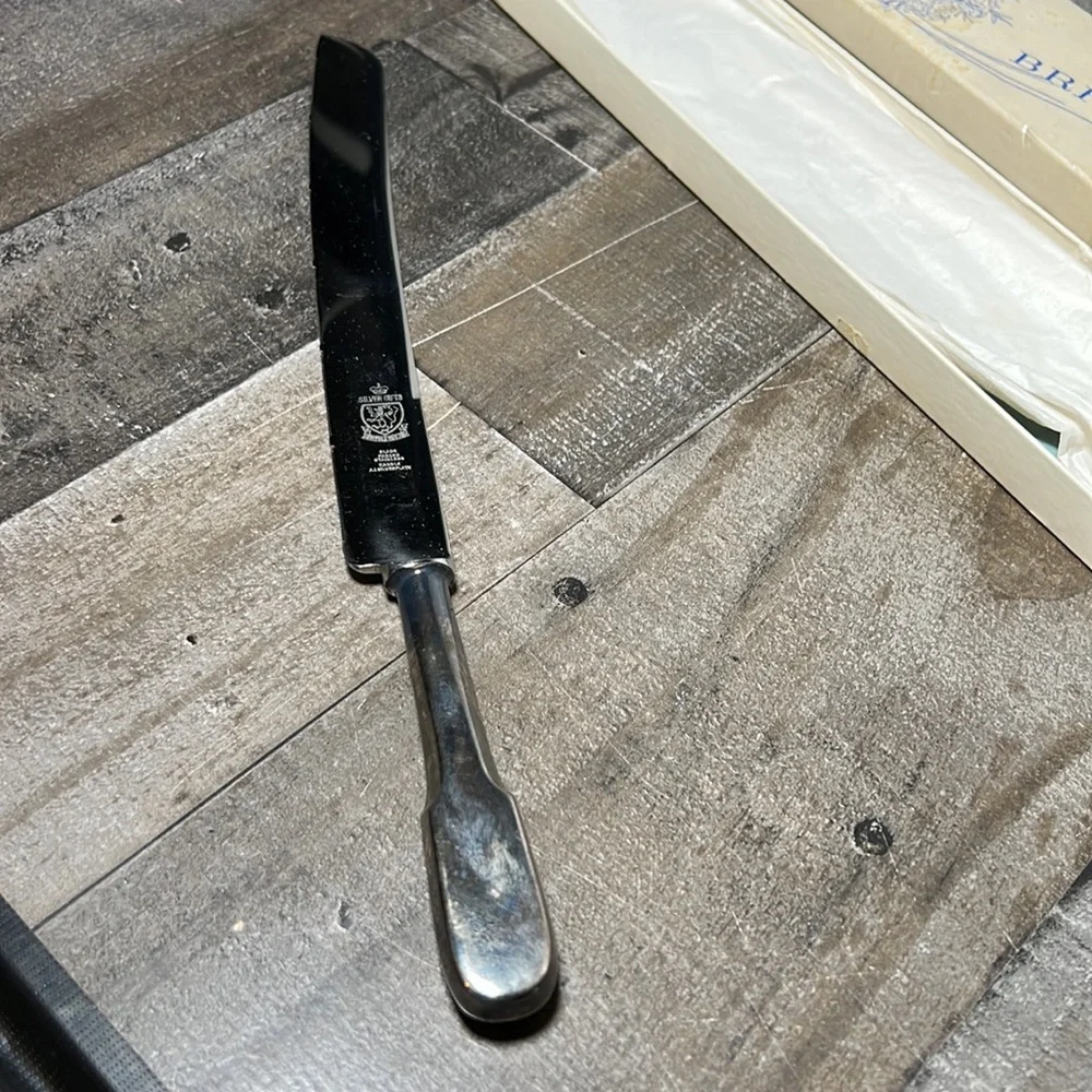 Vintage Bride's Cake Knife Kirk & Matz Sheffield Cutlery In Box Excellent !